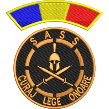 EMBLEMA SASS CU TRICOLOR MANECA